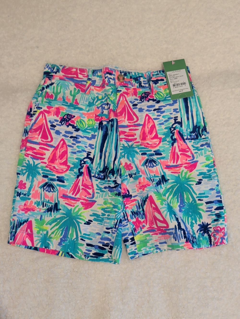 Lilly Pulitzer Youth Shorts Colorful Print Shorts.  New With Tags. Size 7